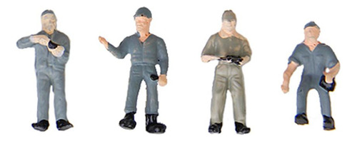 4 X 25x 1:87 Pintada Modelo Trabajador Ferroviario Gente