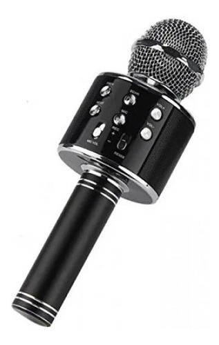 Microfono Para Karaoke Ws-858 Inalambrico Bluetooth Altavoz