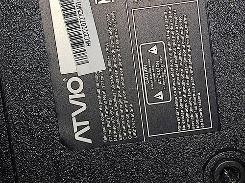 Smart Tv Atvio Atv-50uhdr Led 4k 50 Se Vende Por Partes (Usado)