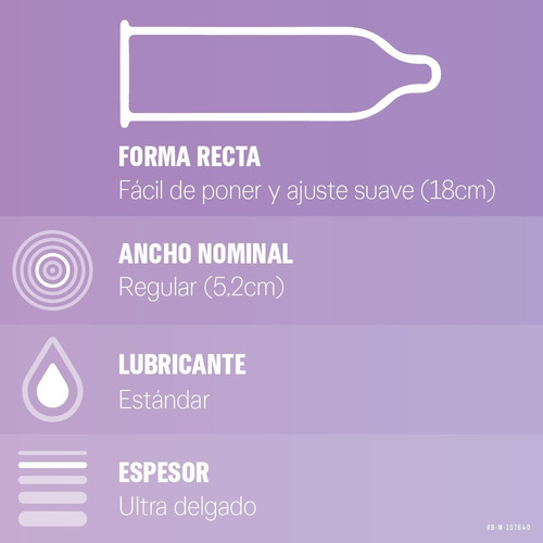 Imagen 3 de 5 de Condones Durex Ultra Delgado - Unidad a $3197
