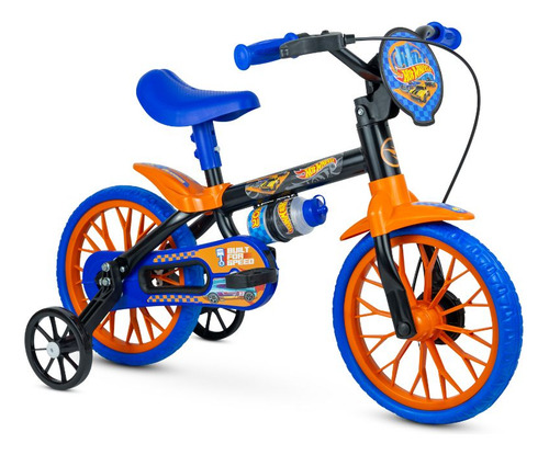 Bicicleta Intantil Aro12 Nathor Hot Wheels Com Rodas