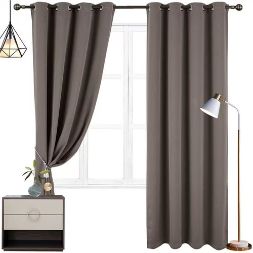 Cortinas Para Sala 100% Blackout Lino 132*240cm 2 Paneles