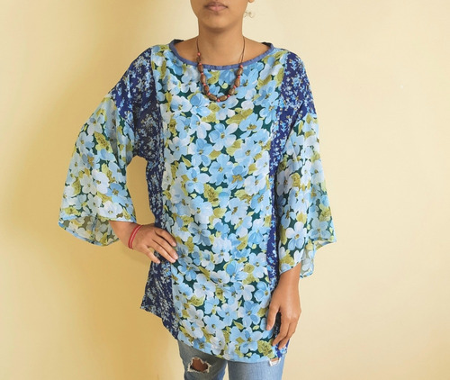 Imagem 2 de 5 de Blusa Bata Feminina Tecido Leonora
