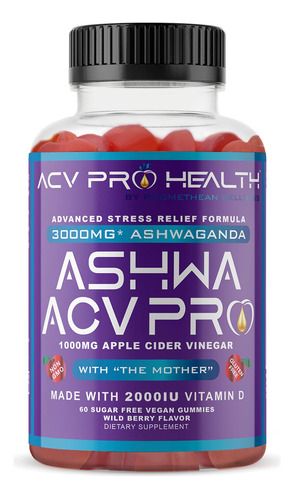 Ashwa Acv Pro Health - Gomitas De Vinagre De Sidra De Manzan