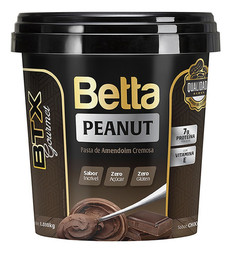 Pasta De Amendoim Betta Peanut 1kg Btx Gourmet Sabor Chocolate