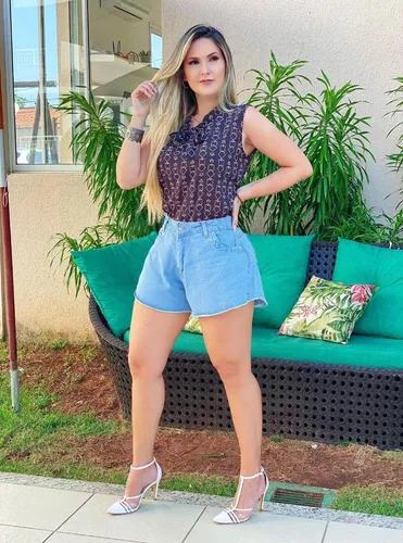 Short jeans sale soltinho