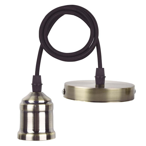 Lampara Plafon Vintage Pendulum Colgante Bronce Cable 1m