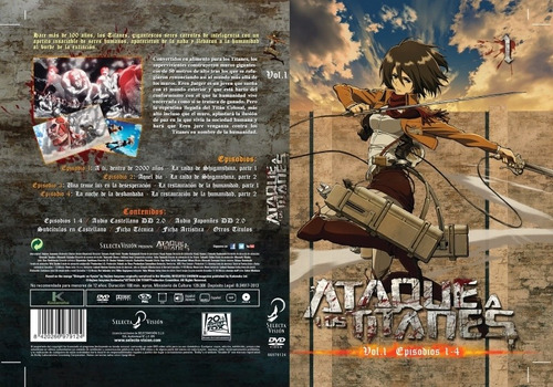 Ataque A Los Titanes Serie Anime Completa Dvd