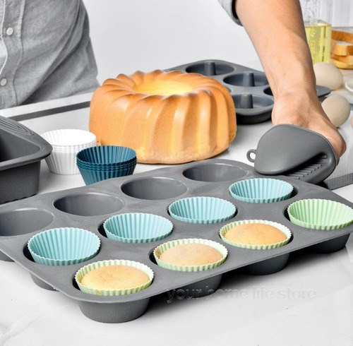 Molde Charola Para Cupcakes Capacillos Cocina Reposteria
