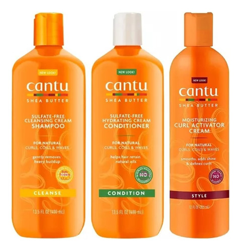 3pack Shampoo, Acondicionador Y Activador De Rizos Cantu