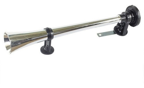 Imagem 3 de 4 de Buzina Maritima Corneta Cromada + Compressor Gm Classic