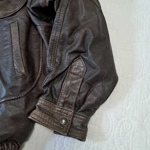 Campera Cuero Hombre Paris-dakar Cuello Desmontable (Usado)