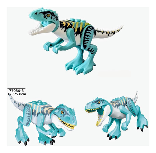 Kit 12 Figuras Dinosaurios Jurásico Indominus Rex Pteranodon