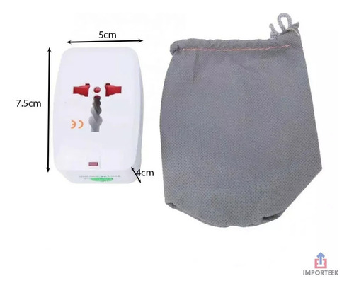 20pz Adaptador Convertidor Clavija Corriente Universal Viaje
