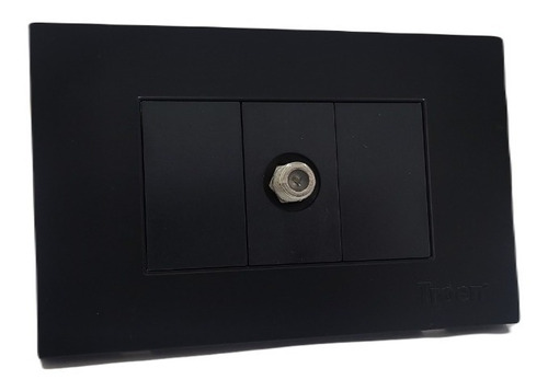 Toma Salida Coaxial Para Tv Negro Troen