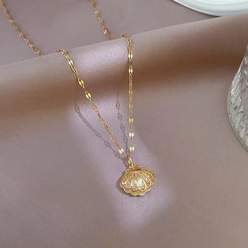 N Collar Conchas Perlas Dije Openable, Joyeria De Lujo Mujer