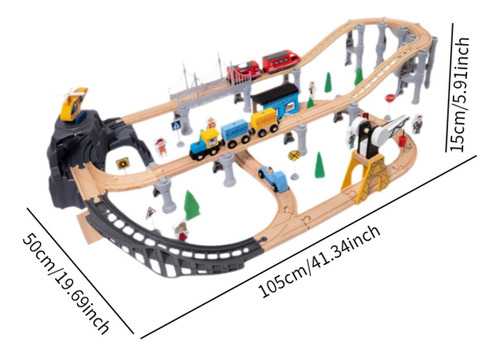 Juegos De Trenes Y Vías Juguete De Construcción De Madera