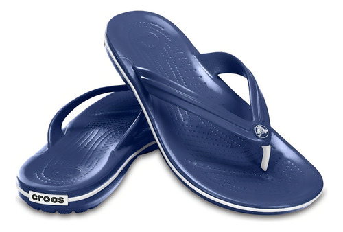 Sandalias Crocs Crocband Flip Fácil De Limpiar Unisex Adulto Color Azul Marino
