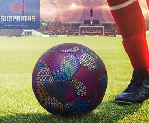 Imagen 2 de 10 de Balón Fútbol Holográfico Entrenamiento Reflectante Cámara