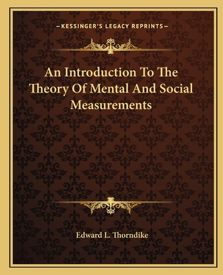 Libro An Introduction To The Theory Of Mental And Social ...