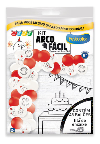Balão Bexiga Flork Meme Kit Arco Fácil Decoração Aniversário