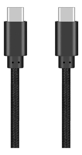 Cable Tipo-c A Tipo-c G Mobile Pd Forrado De Nylon 1m Negro