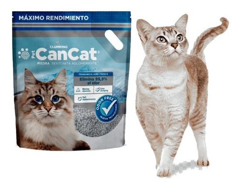 Imagen 3 de 10 de Piedras Sanitarias Cancat Bentonita Aglomerante X 6 Kg