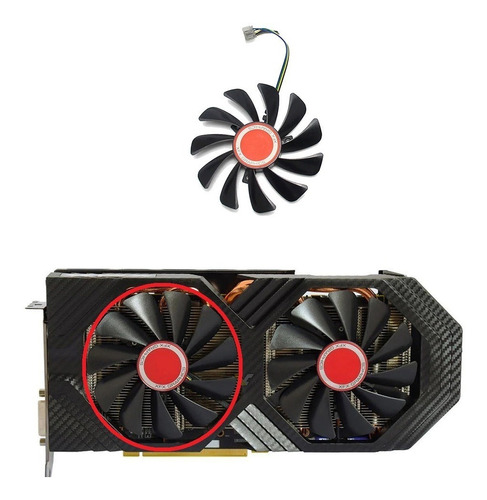 Cooler Ventilador Para Xfx Rx 580 590 Cf1010u12s 95mm 0.45a