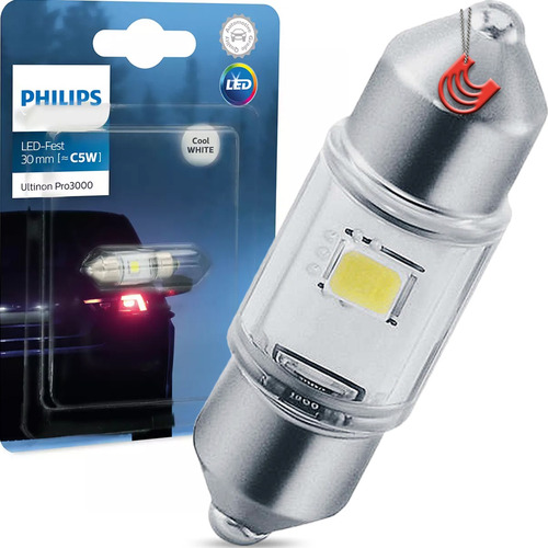 Imagem 1 de 5 de Lâmpada Led Philips Ultinon Pro3000 Torpedo 30mm 6000k 12v