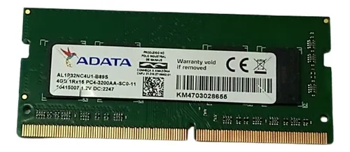Memória Adata 4gb Ddr4 3200 Al1p32nc4u1-b89s Notebook