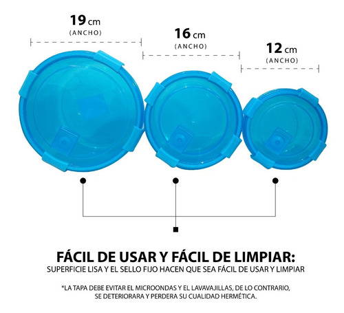 Contenedores Tuppers Herméticos Alta Calidad 3pzs Microondas
