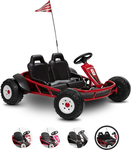 Carro Electrico Radio Flyer Ultimate Go-kart 2 Asientos 24v