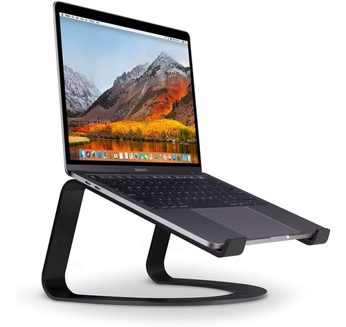 Soporte De Escritorio Ergonomico Para Notebook - Negro Mate