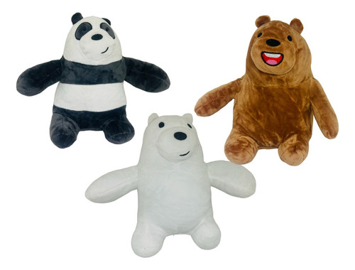 Muñecos Peluches Osos Escandalosos Apilables  Pack X3 Panda