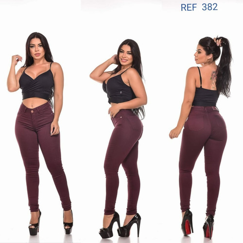 Kit 3 Calça Jeans Feminina Hot Pants Cintura Alta Lycra