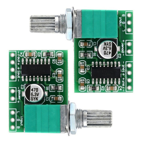 2 Piezas Modulo Amplificador Pam8403 Control De Audio 2x3w