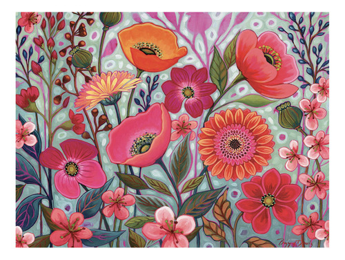 Rompecabezas Flores En Jardin De Sombra 275 Pz Cobble Hill Color