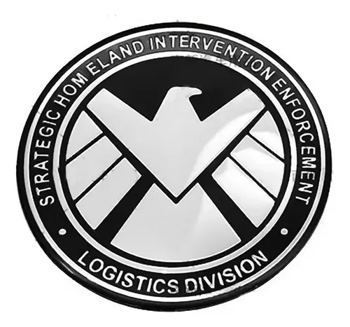 Emblema Agentes Da S.h.i.e.l.d Marvel Ag Shield Aguia Prata