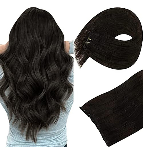 Sunny Micro Extensiones De Pelo Weft Marrón Oscuro Vcwzn