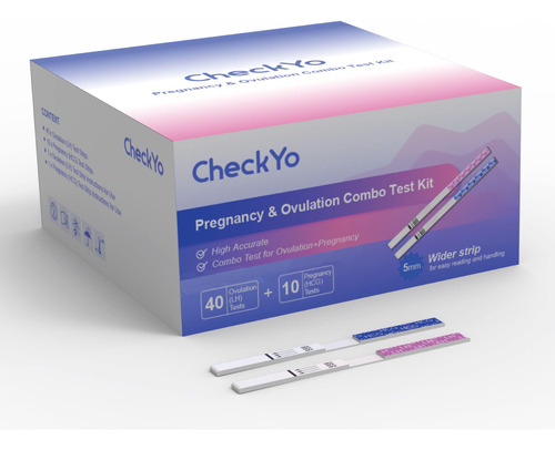 Checkyo - Kit De Tiras De Prueba De Ovulacion Y Embarazo (50