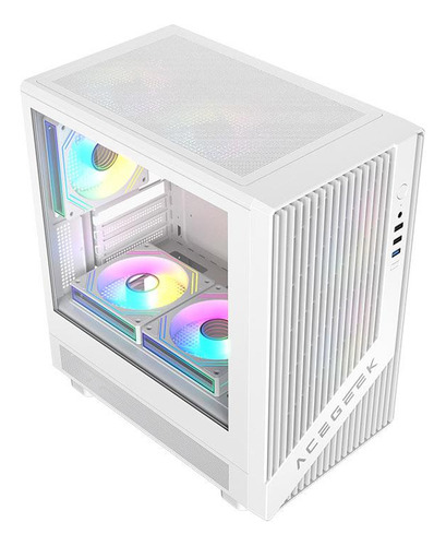 Gabinete Gamer Acegeek Blade Mid-tower Lateral/vidro Branco