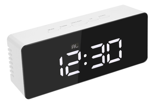 Reloj Despertador Led Blanco Con Pantalla Digital Multifunci