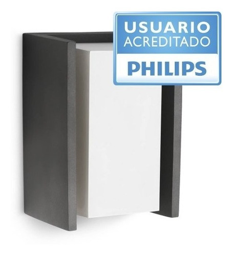 Aplique Para Exterior Philips Apto Led Negro / Blanco