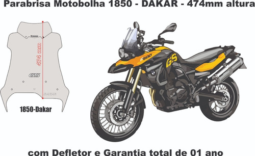 Imagem 1 de 10 de Parabrisa Moto Bolha Bmw F800 Gs Com Defletor Dakar