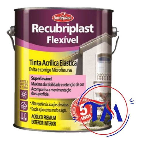 Recubriplast Flexivel Fosco 3,6 Lt Cor Verde/água