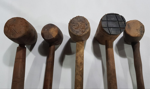 Imagen 3 de 10 de Antiguos Martillos Madera Ebanistería Carpintería Mag 58984