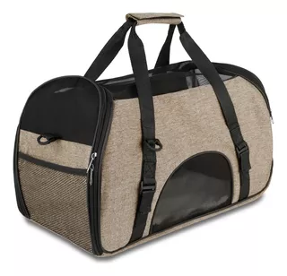 Mochila Transportadora Perro Gato Duke's Bolsa Mascotas Ch Color Beige