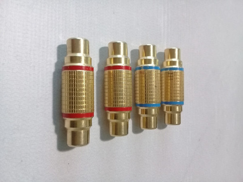 Adaptador Rca Hembra-hembra Dorado (kit 4 Unidades)