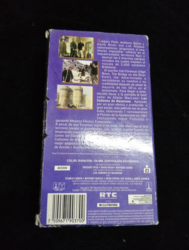 2 Cartuchos Vhs Los Cañones De Navarone Columbia Tristar (Usado)