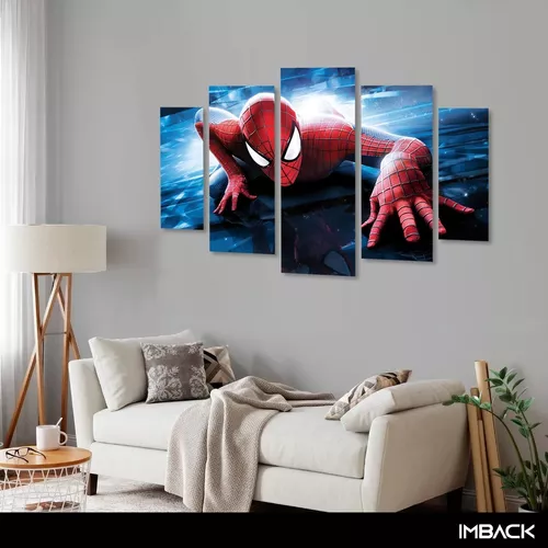 Cuadro Moderno Decorativo Madera Hombre Araña Spiderman Hd